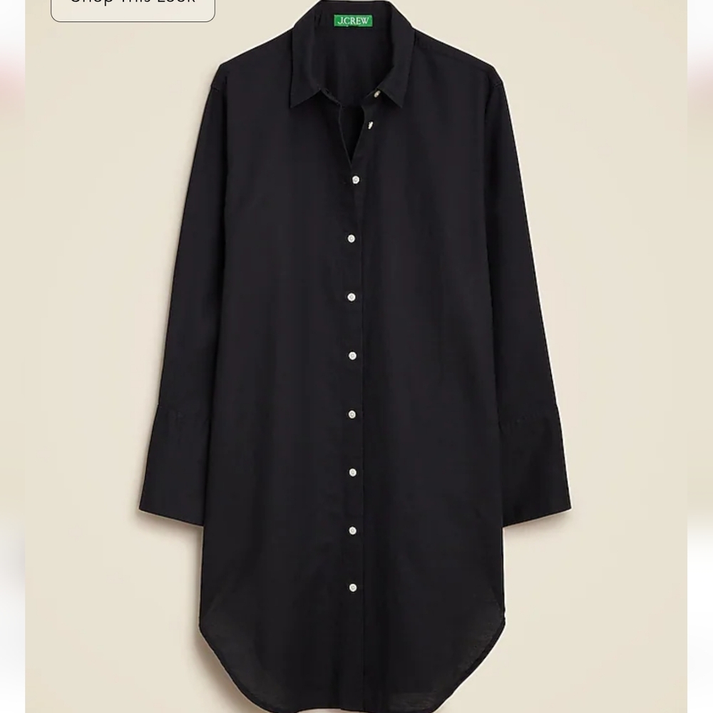 J. Crew Relaxed Fit Linen Cotton Blend Shirt Black 3X NWT